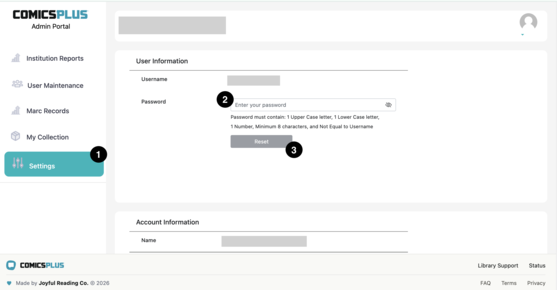 Admin Password Change